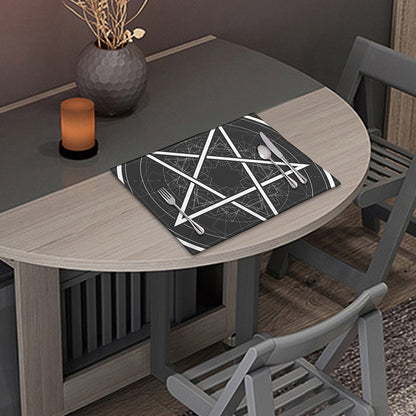 Geometric Inverted Pentagram Print Placemat