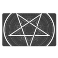 Geometric Inverted Pentagram Print Polyester Doormat