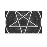 Geometric Inverted Pentagram Print Polyester Flag