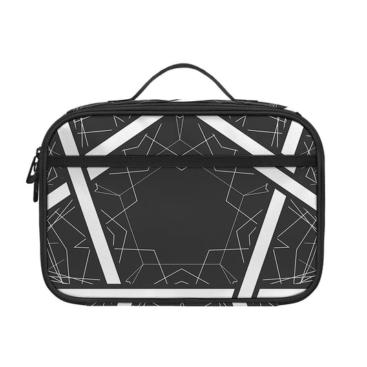 Geometric Inverted Pentagram Print Portable Lunch Bag