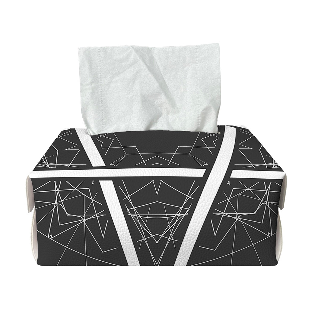 Geometric Inverted Pentagram Print Rectangle Tissue Box Cover
