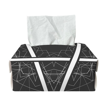 Geometric Inverted Pentagram Print Rectangle Tissue Box Cover