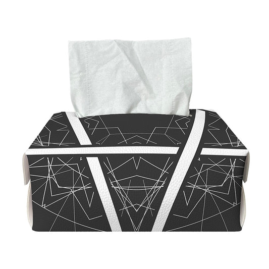 Geometric Inverted Pentagram Print Rectangle Tissue Box Cover