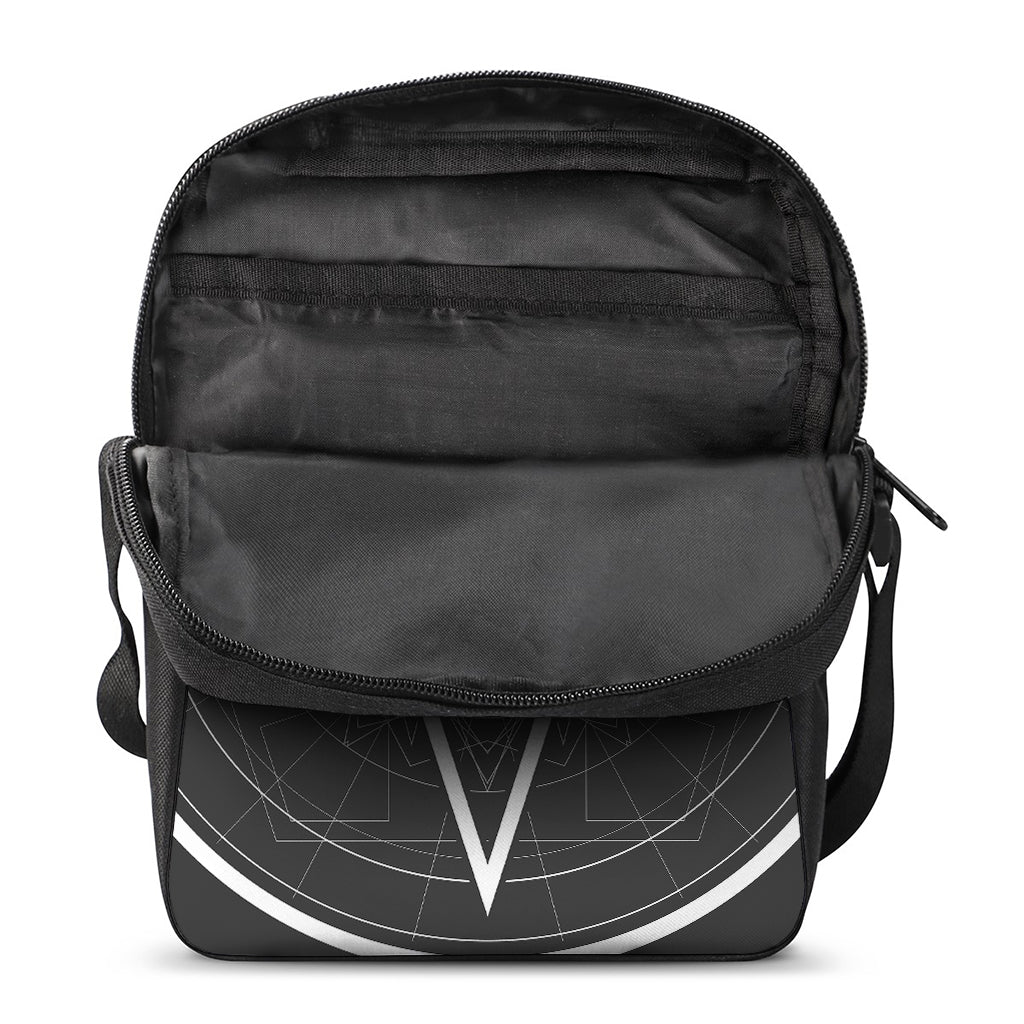 Geometric Inverted Pentagram Print Rectangular Crossbody Bag