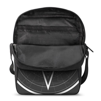 Geometric Inverted Pentagram Print Rectangular Crossbody Bag