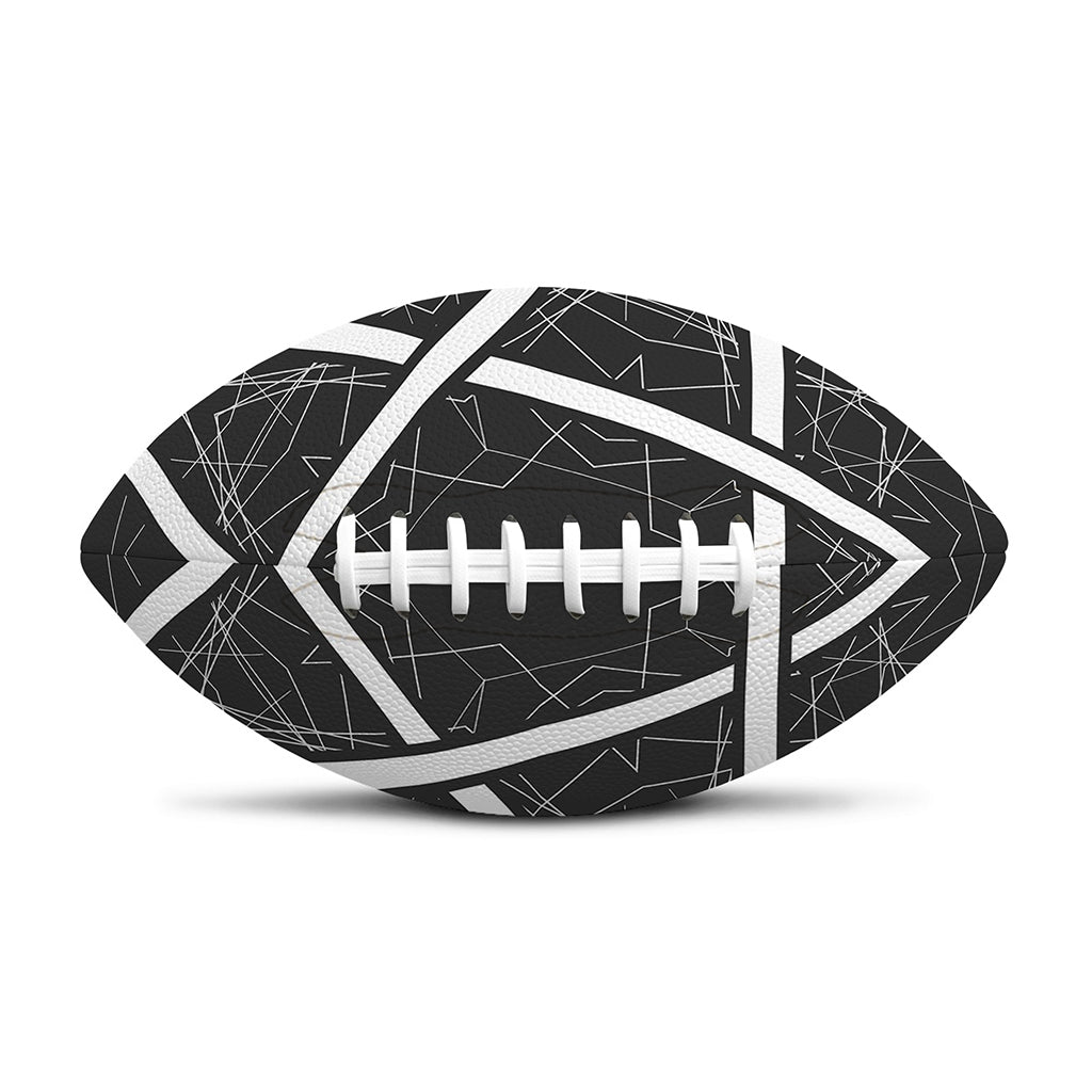 Geometric Inverted Pentagram Print Rugby Ball