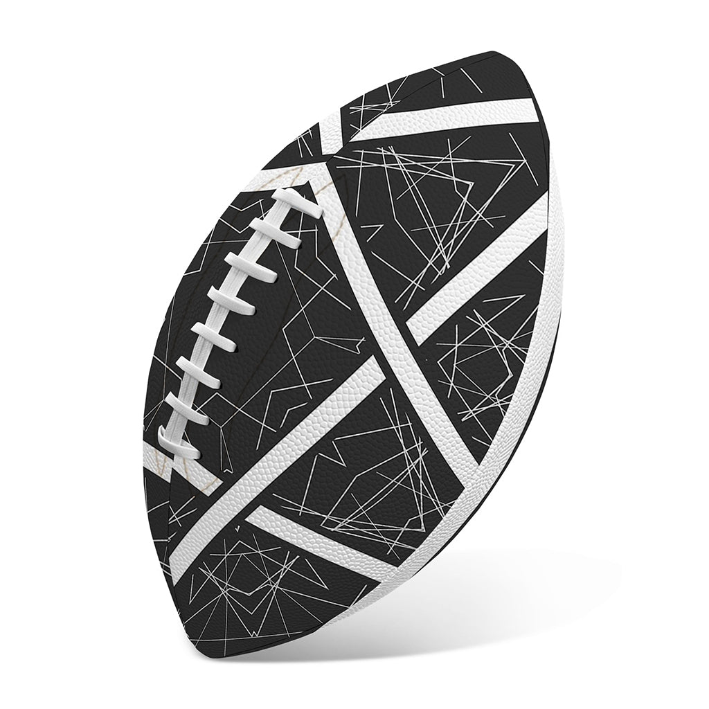 Geometric Inverted Pentagram Print Rugby Ball