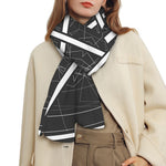 Geometric Inverted Pentagram Print Scarf