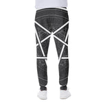 Geometric Inverted Pentagram Print Scuba Joggers