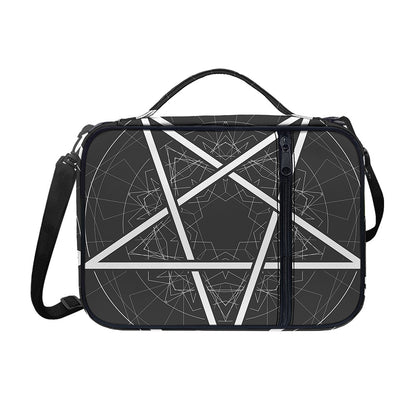 Geometric Inverted Pentagram Print Shoulder Strap Bible Bag