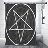 Geometric Inverted Pentagram Print Shower Curtain