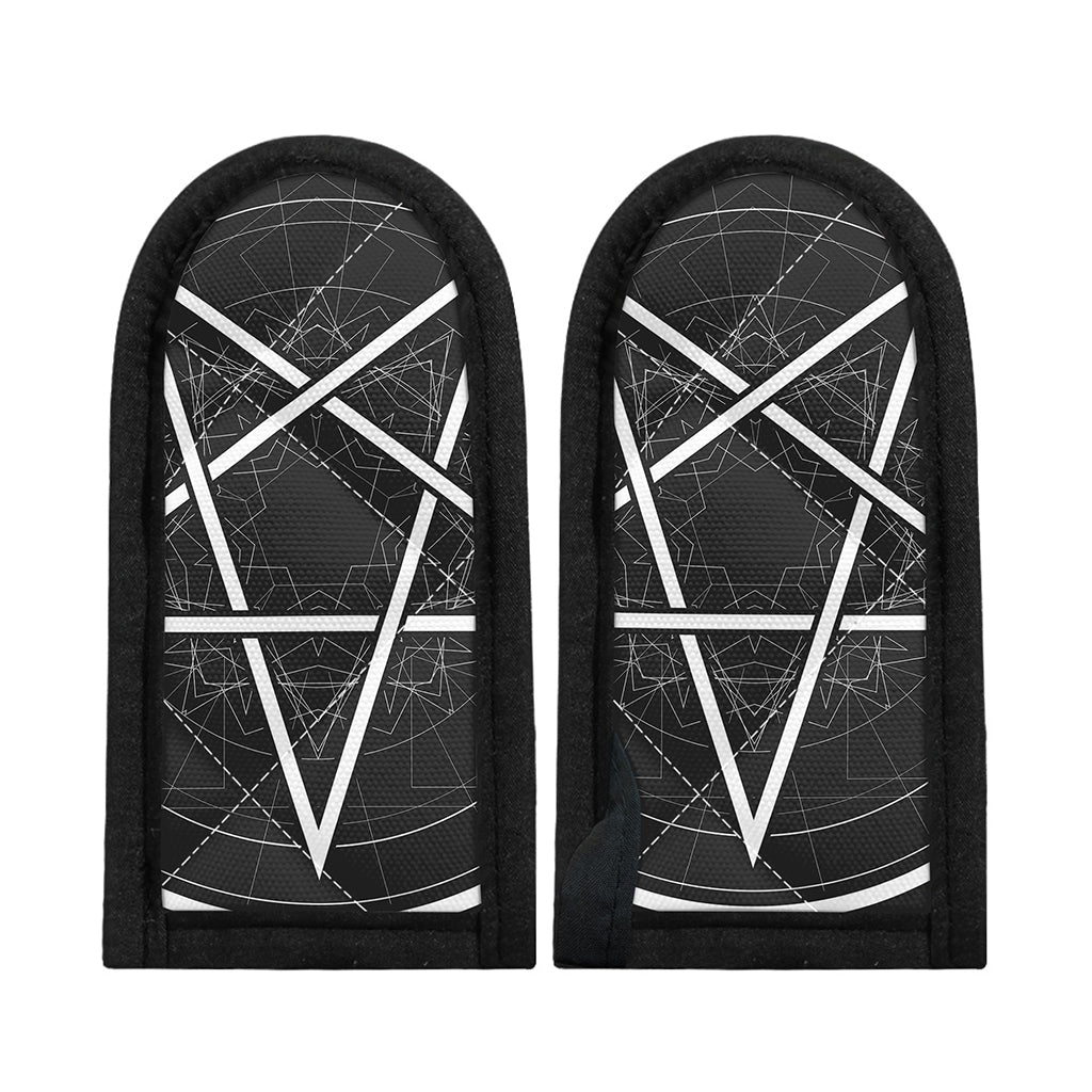 Geometric Inverted Pentagram Print Skillet Handle Cover