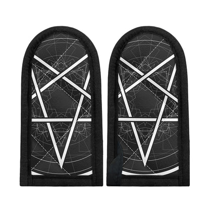 Geometric Inverted Pentagram Print Skillet Handle Cover