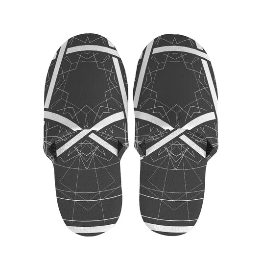 Geometric Inverted Pentagram Print Slippers