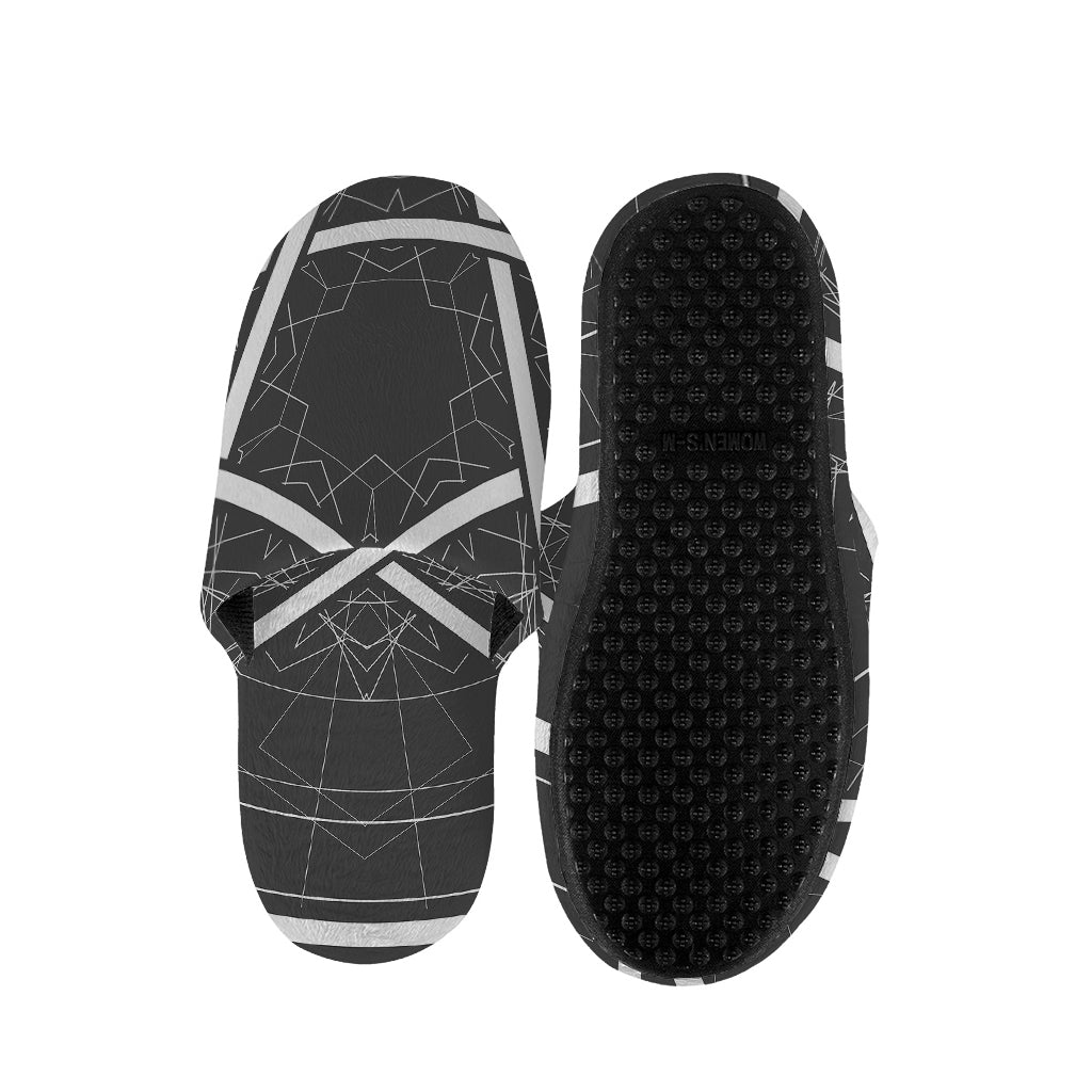 Geometric Inverted Pentagram Print Slippers