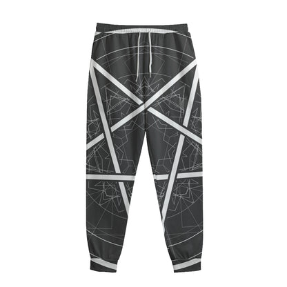 Geometric Inverted Pentagram Print Sweatpants
