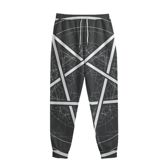Geometric Inverted Pentagram Print Sweatpants