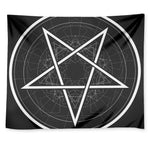 Geometric Inverted Pentagram Print Tapestry