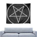 Geometric Inverted Pentagram Print Tapestry