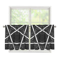 Geometric Inverted Pentagram Print Tier Curtains