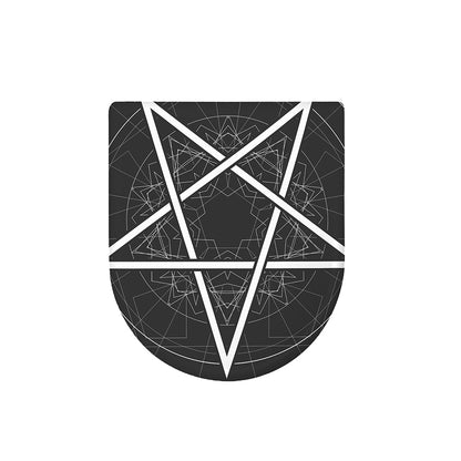 Geometric Inverted Pentagram Print Toilet Lid Cover