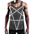 Geometric Inverted Pentagram Print Men's Workout Tank Top