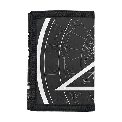 Geometric Inverted Pentagram Print Trifold Wallet
