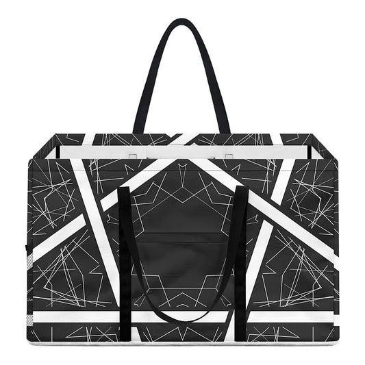 Geometric Inverted Pentagram Print Utility Tote Bag