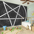 Geometric Inverted Pentagram Print Wall Sticker