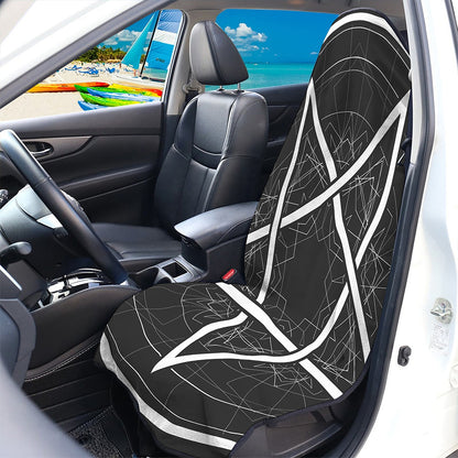 Geometric Inverted Pentagram Print Waterproof Car Seat Cover