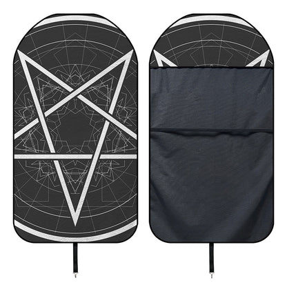 Geometric Inverted Pentagram Print Waterproof Car Seat Cover