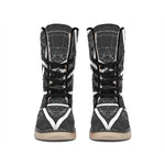 Geometric Inverted Pentagram Print Winter Boots