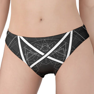 Geometric Inverted Pentagram Print Women's Panties