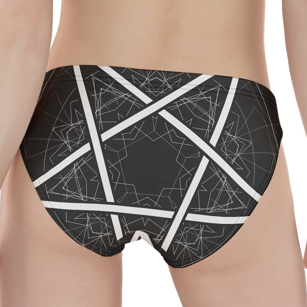 Geometric Inverted Pentagram Print Women's Panties