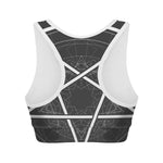 Geometric Inverted Pentagram Print Women's Sports Bra