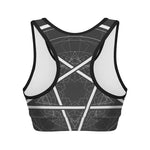 Geometric Inverted Pentagram Print Women's Sports Bra