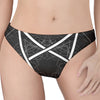 Geometric Inverted Pentagram Print Women's Thong