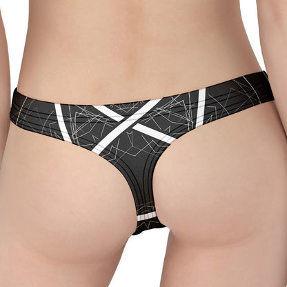 Geometric Inverted Pentagram Print Women's Thong