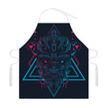 Geometric Japanese Demon Print Adjustable Apron