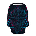 Geometric Japanese Demon Print Baby Seat Cover