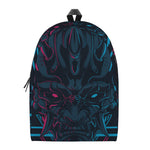Geometric Japanese Demon Print Backpack