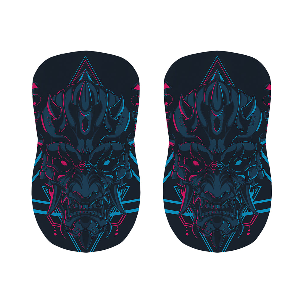 Geometric Japanese Demon Print Bar Stool Covers