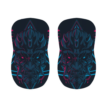 Geometric Japanese Demon Print Bar Stool Covers