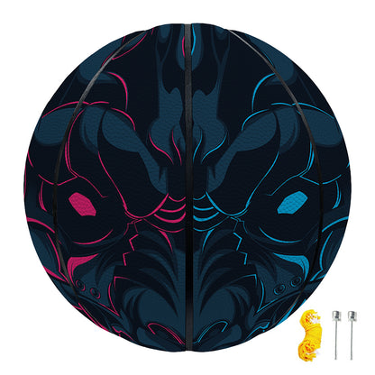 Geometric Japanese Demon Print Basketball