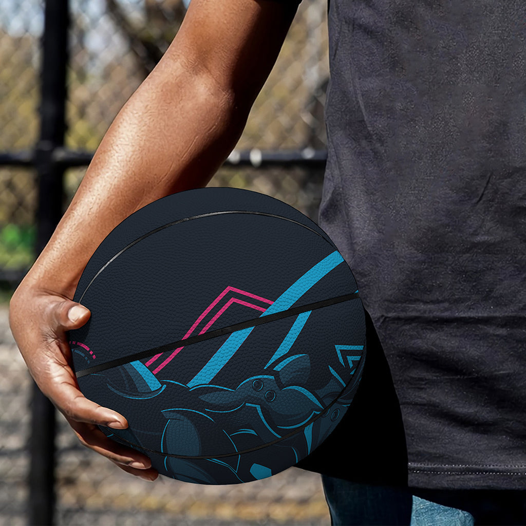 Geometric Japanese Demon Print Basketball
