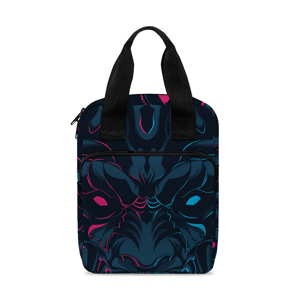 Geometric Japanese Demon Print Bible Tote Bag