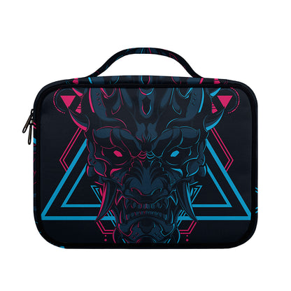 Geometric Japanese Demon Print Briefcase Bible Bag