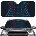Geometric Japanese Demon Print Car Windshield Sun Shade