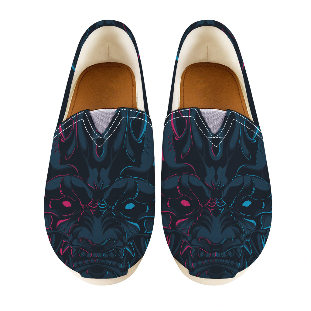 Geometric Japanese Demon Print Casual Shoes