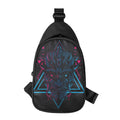 Geometric Japanese Demon Print Sling Bag
